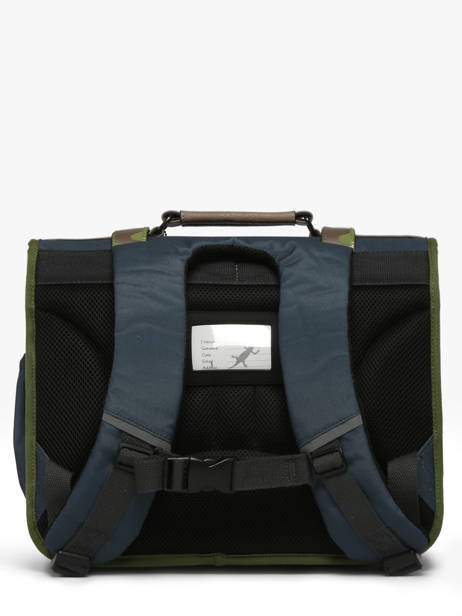 Boekentas Kinderen 2 Compartimenten Cameleon Grijs vintage urban CA38 ander zicht 4